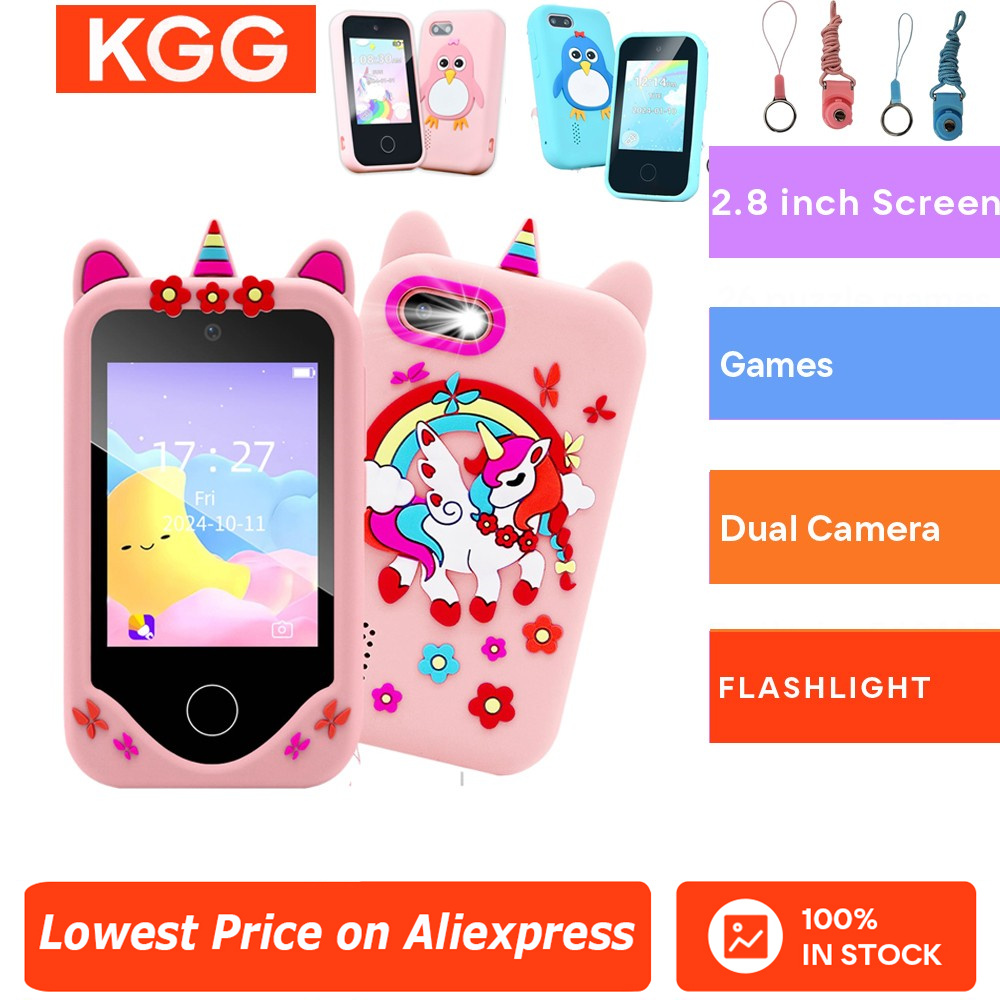 Kids Toys Smartphone - โทรศัพท์ของเล่นเด็ก สมาร์ทโฟนเพื่อการศึกษา กล้องคู่ เครื่องเล่นเพลง โทรศัพท์เด็ก หน่วยความจำ