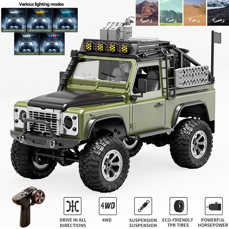 Kids Toys Cycle - รถบังคับวิทยุ KF90 1:12 4WD สำหรับปีนเขาและวิ่งออฟโรด พร้อมไฟ
