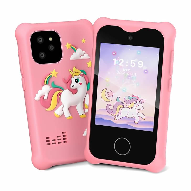 Kids Toys Smartphone - กล้องดิจิตอล โทรศัพท์มือถือเด็ก เครื่องเล่น MP3 ของเล่นกล้องถ่ายรูป หน้าจอสัมผัส