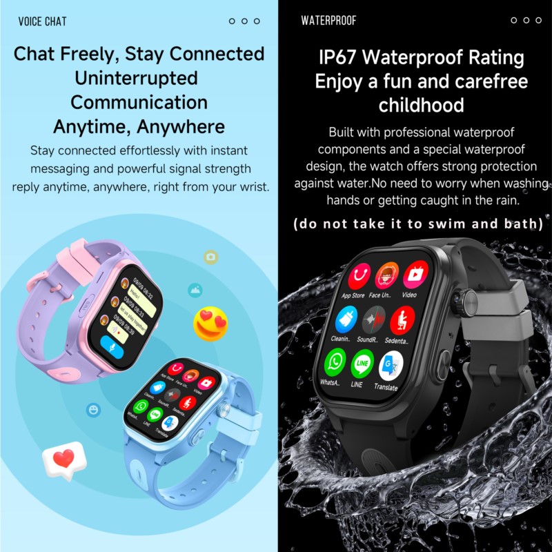 สมาร์ทวอทช์เด็ก 4G พร้อมหน้าจอ - Kids Smartwatch Gps บทวิจารณ์และราคา