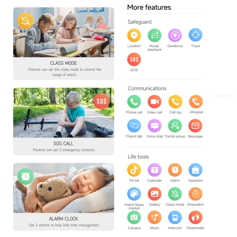 สมาร์ทวอทช์เด็ก 4G พร้อมหน้าจอ - Kids Smartwatch Gps บทวิจารณ์และราคา