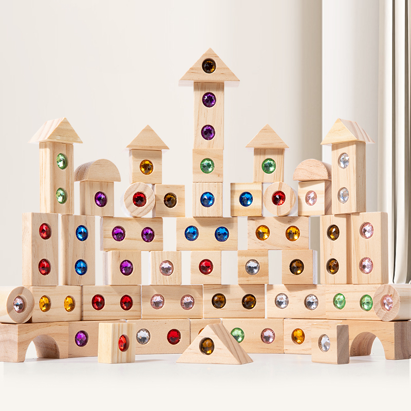 DIY บล็อกประกายอะคริลิคของเล่น - Wooden Blocks Stacking บทวิจารณ์และราคา