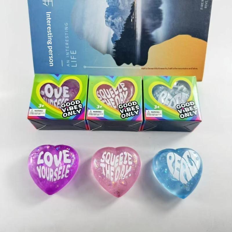 ของเล่นบีบรูปหัวใจแบบมีกลิตเตอ - Kids Toys Quotes บทวิจารณ์และราคา