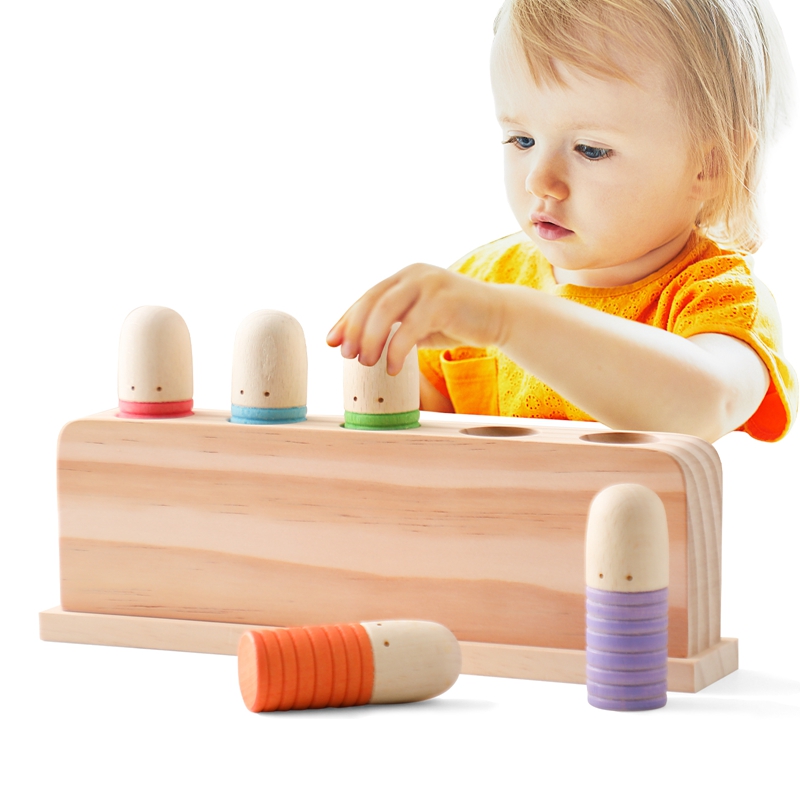 ของเล่น Montessori ของเล่นไม้เ - Wooden Blocks Stacking บทวิจารณ์และราคา