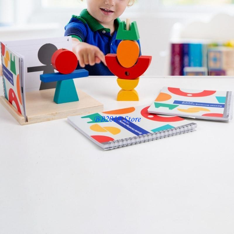q0kb ปริศนาไม้เด็กซ้อนบล็อกรูป - Wooden Blocks Stacking บทวิจารณ์และราคา