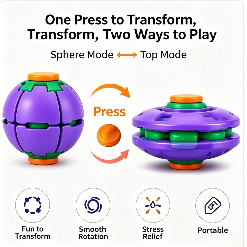 ลูกบอลหมุนแปลงรูปแบบได้ กดเพื่ - Kids Toys Kids Toys บทวิจารณ์และราคา