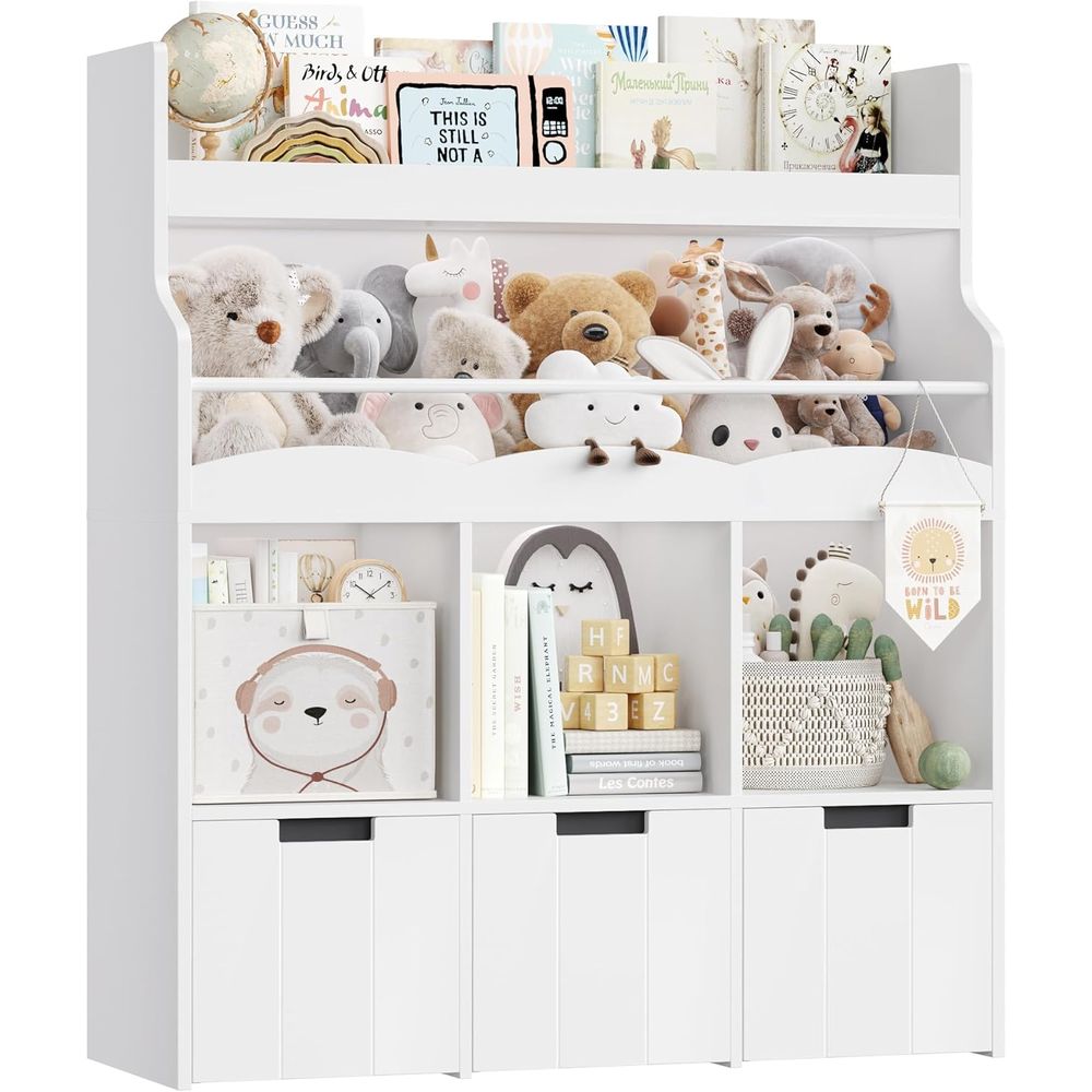 ที่เก็บของเล่นเด็กพร้อมชั้นวาง - Kids Toys Kids Toys บทวิจารณ์และราคา