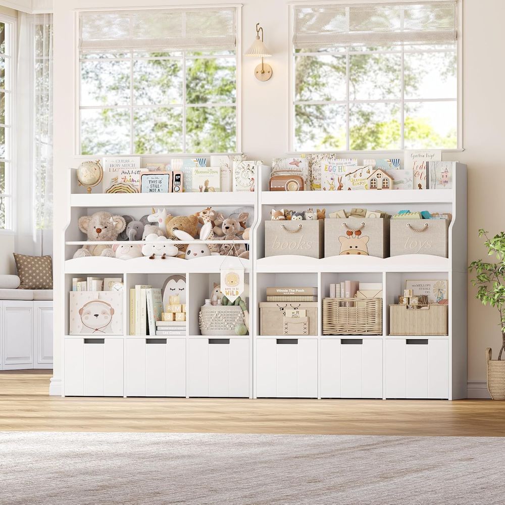 ที่เก็บของเล่นเด็กพร้อมชั้นวาง - Kids Toys Kids Toys บทวิจารณ์และราคา