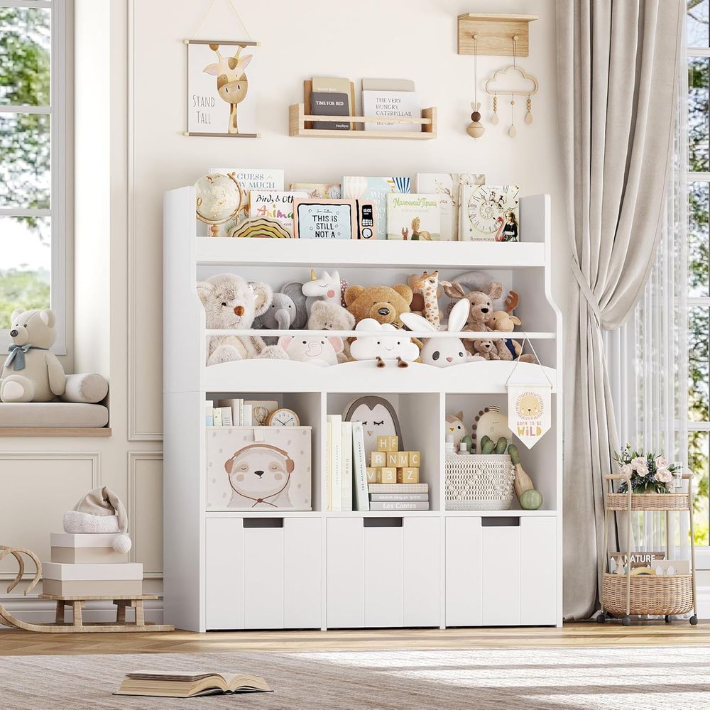 ที่เก็บของเล่นเด็กพร้อมชั้นวาง - Kids Toys Kids Toys บทวิจารณ์และราคา