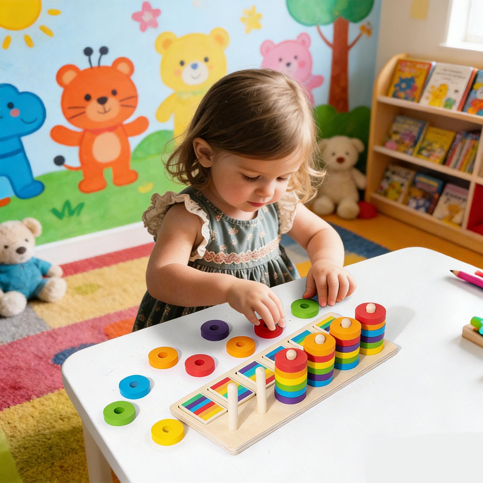 ของเล่นไม้แบบซ้อนกัน บล็อกการเ - Wooden Blocks Stacking บทวิจารณ์และราคา