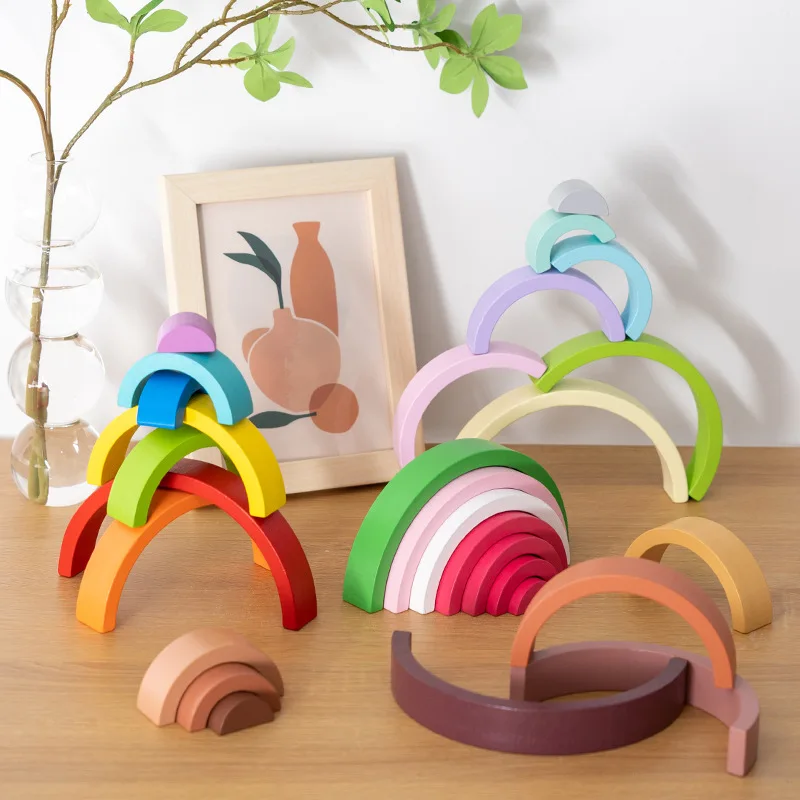 Arch Bridge Rainbow บล็อกอาคาร - Wooden Blocks Stacking บทวิจารณ์และราคา