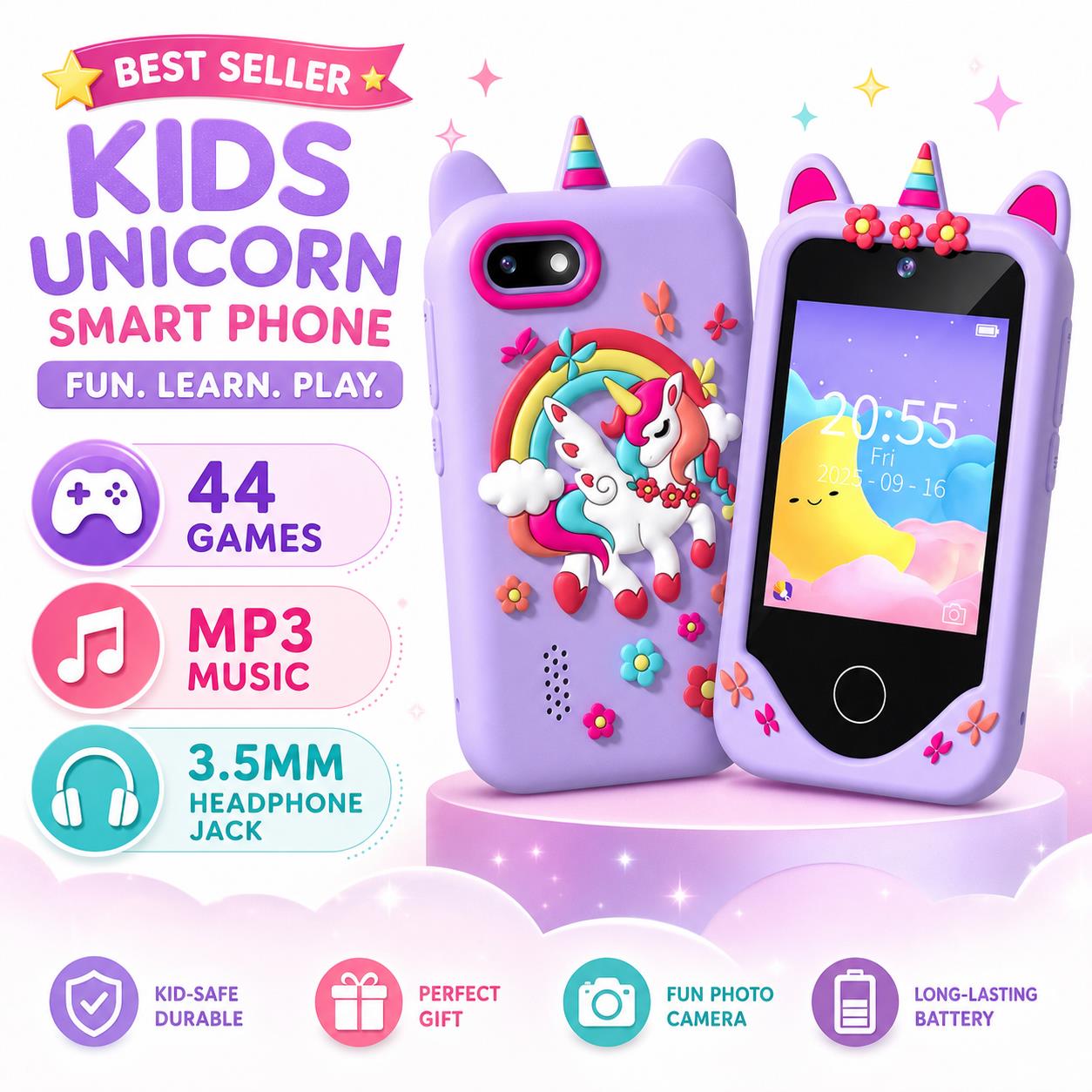 โทรศัพท์ของเล่นอัจฉริยะสำหรับเ - Kids Toys Smartphone บทวิจารณ์และราคา
