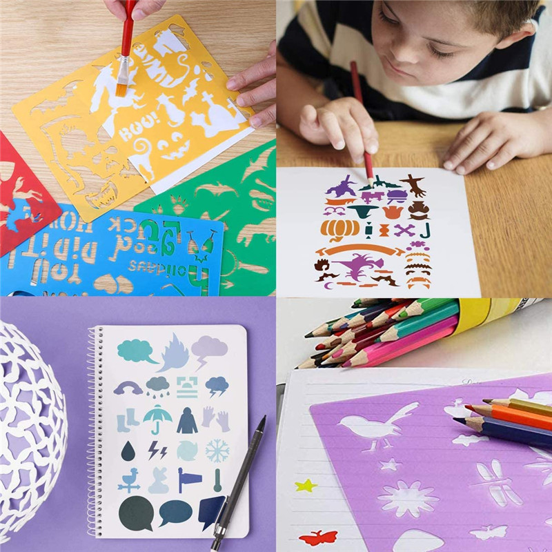 5/20pcs Drawing Stencils ชุดสํ - Kids Toys Under 300 บทวิจารณ์และราคา