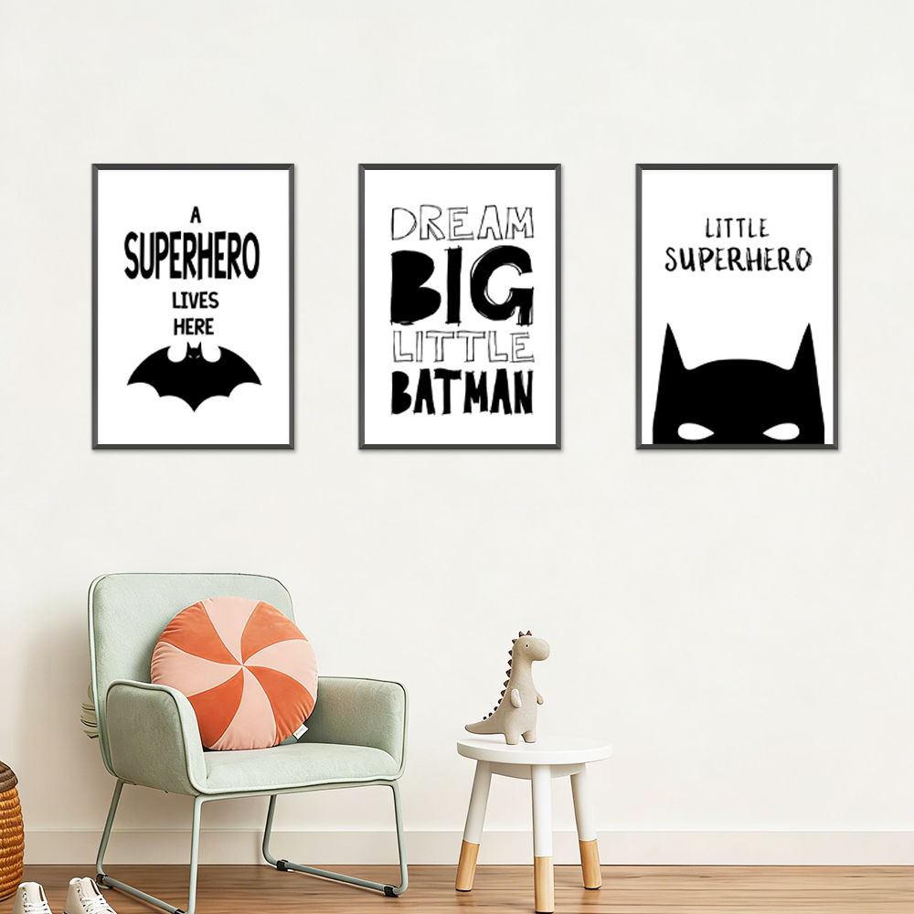 ซูเปอร์ฮีโร่สีดำและสีขาวมินิมอ - Kids Toys Quotes บทวิจารณ์และราคา
